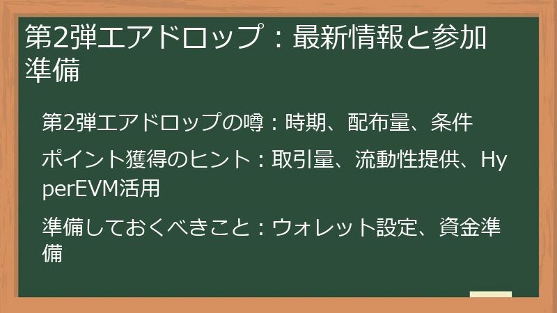第2弾エアドロップ：最新情報と参加準備