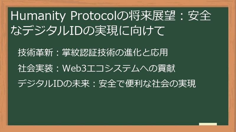 Humanity Protocolの将来展望：安全なデジタルIDの実現に向けて