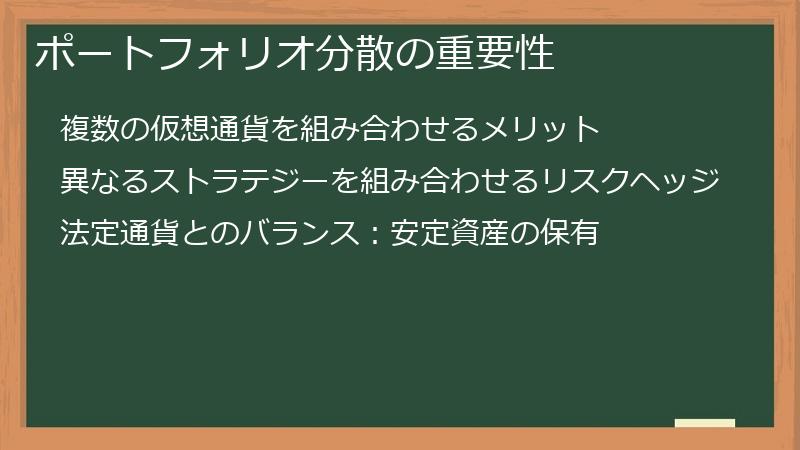 ポートフォリオ分散の重要性