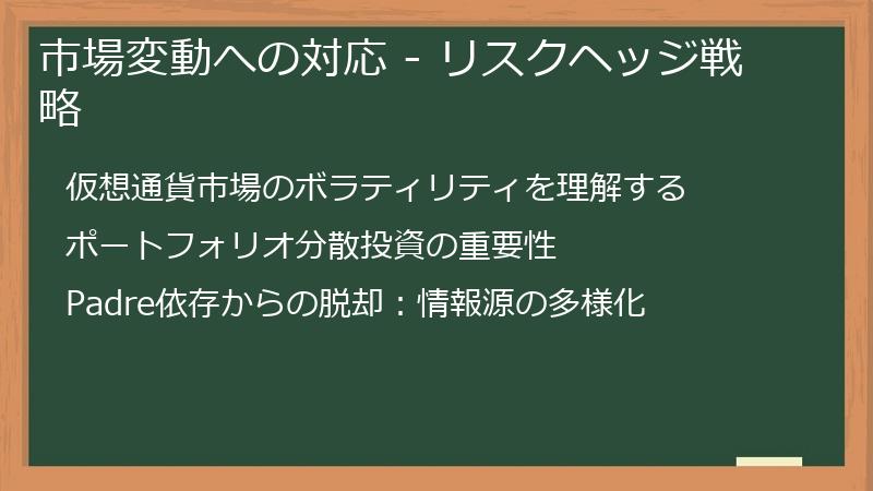 市場変動への対応 - リスクヘッジ戦略
