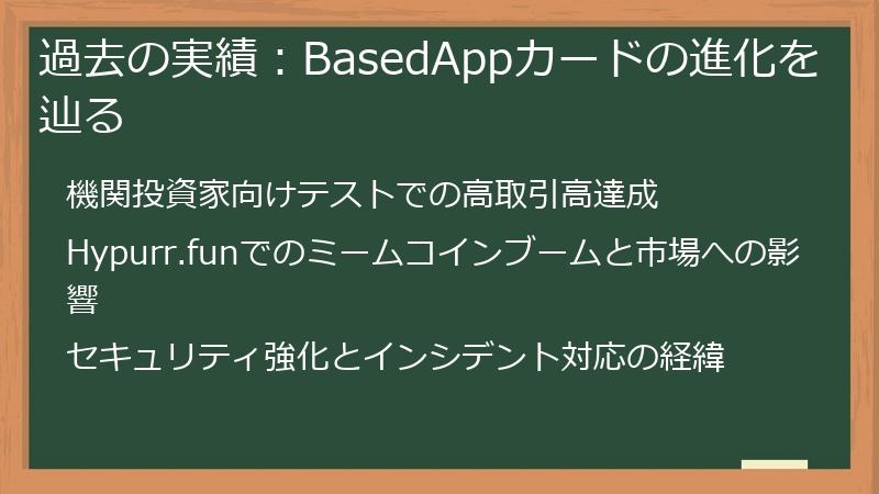 過去の実績：BasedAppカードの進化を辿る