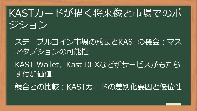 KASTカードが描く将来像と市場でのポジション