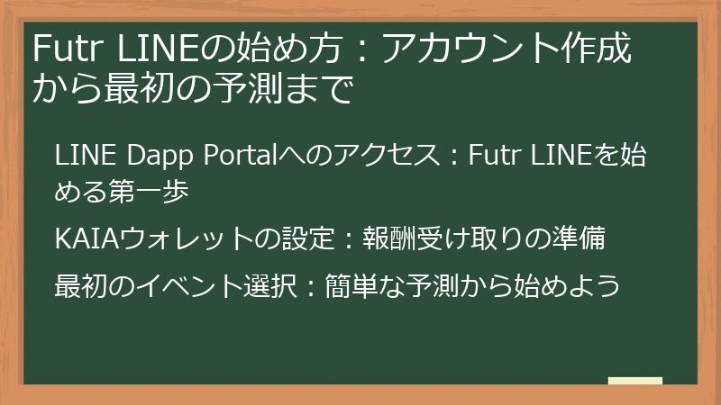 Futr LINEの始め方：アカウント作成から最初の予測まで