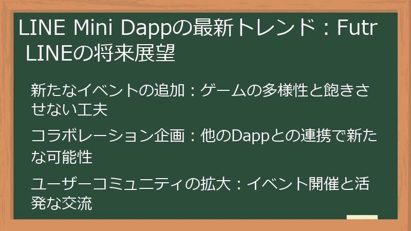 LINE Mini Dappの最新トレンド：Futr LINEの将来展望