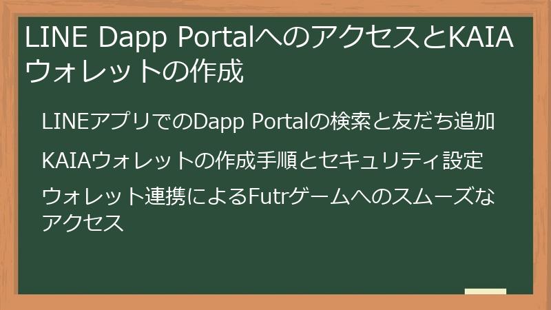 LINE Dapp PortalへのアクセスとKAIAウォレットの作成