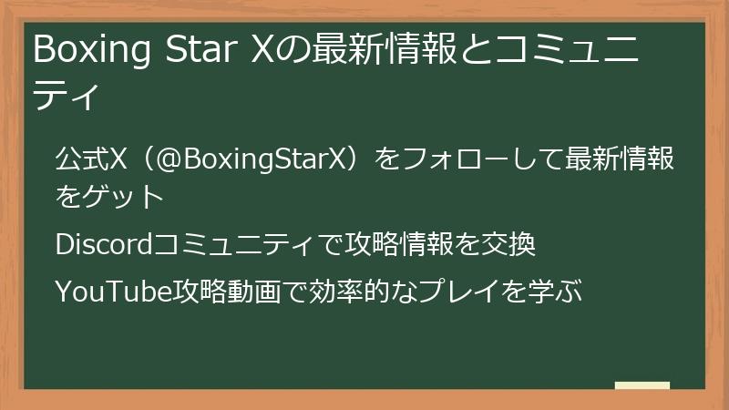 Boxing Star Xの最新情報とコミュニティ