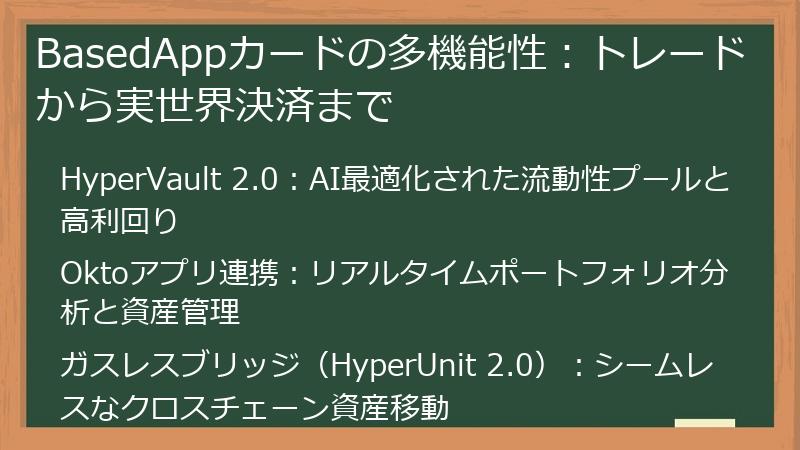 BasedAppカードの多機能性：トレードから実世界決済まで