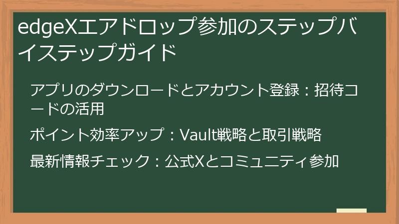 edgeXエアドロップ参加のステップバイステップガイド