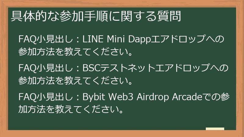 具体的な参加手順に関する質問