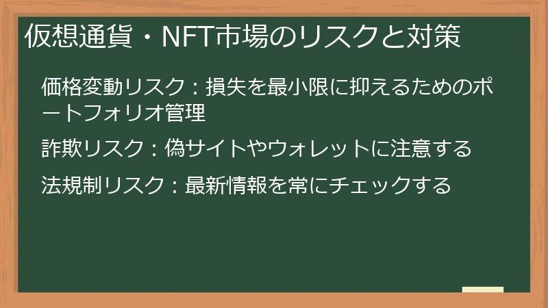 仮想通貨・NFT市場のリスクと対策