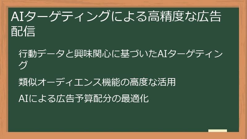 AIターゲティングによる高精度な広告配信