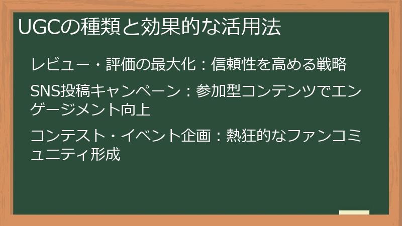 UGCの種類と効果的な活用法