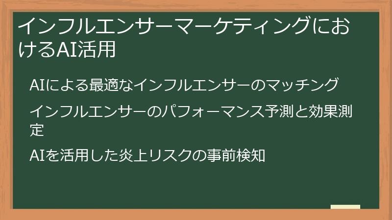 インフルエンサーマーケティングにおけるAI活用