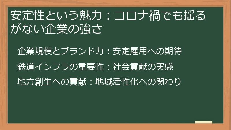 安定性という魅力：コロナ禍でも揺るがない企業の強さ