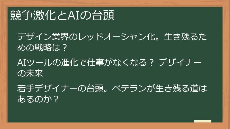 競争激化とAIの台頭