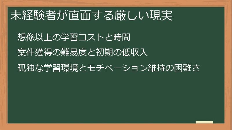 未経験者が直面する厳しい現実