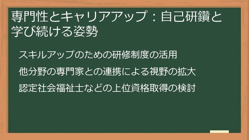 専門性とキャリアアップ：自己研鑽と学び続ける姿勢